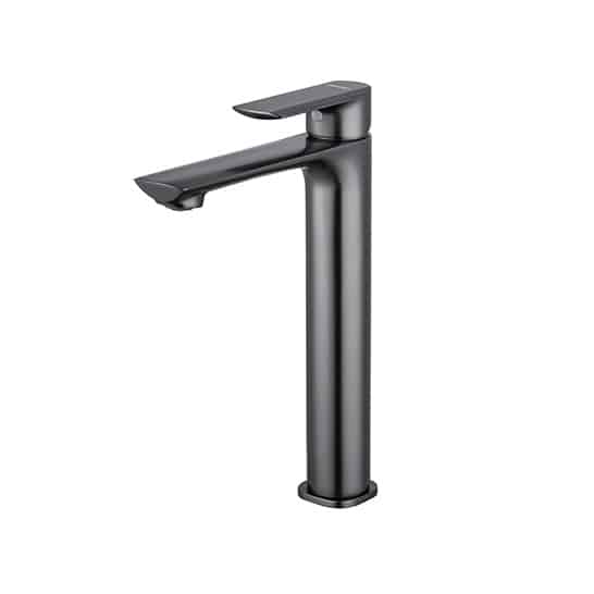 Cool High Basin Mixer Single Gun Metal Brass