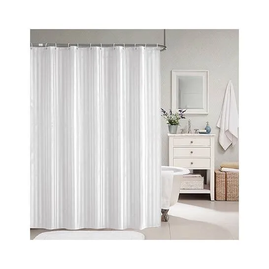 Shower Curtain Plain White 180cmx180cm - Image 2